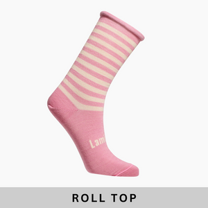 merino wool socks woman striped pink nz
