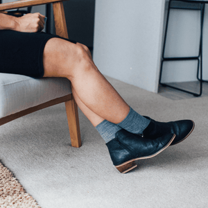 merino wool crew rib socks woman school plain nz grey