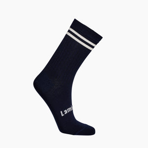 Womens merino wool crew socks Navy by Lamington NZ