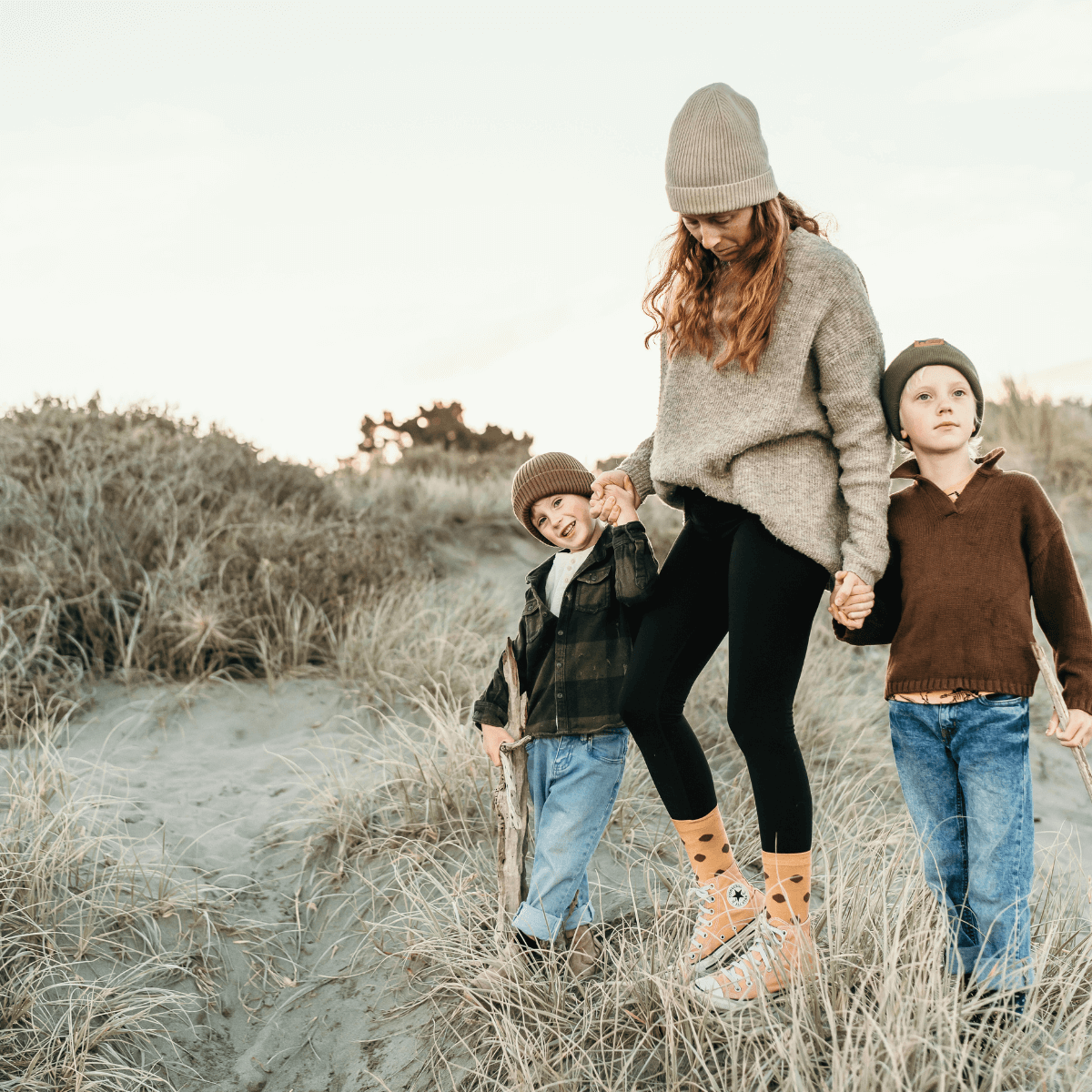womens merino wool crew socks mustard with brown spots nz