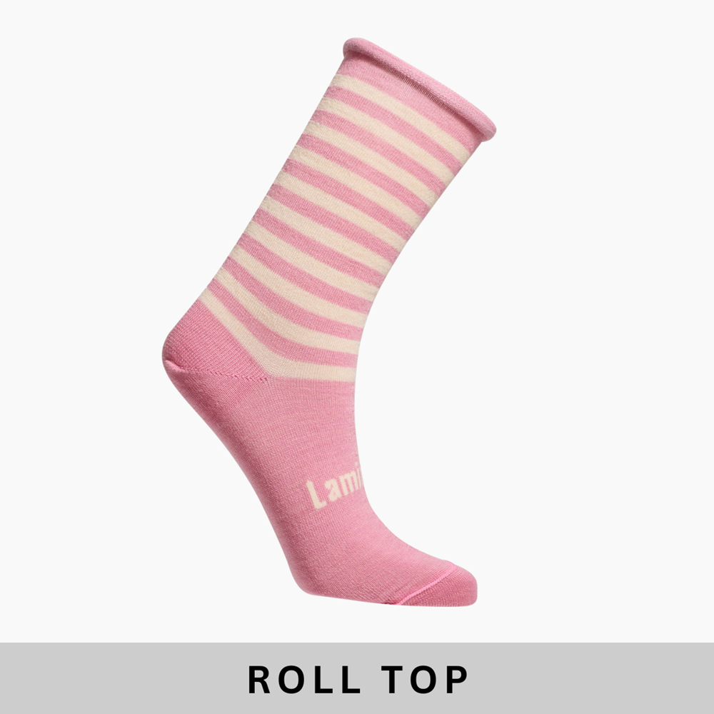merino wool socks woman striped pink nz