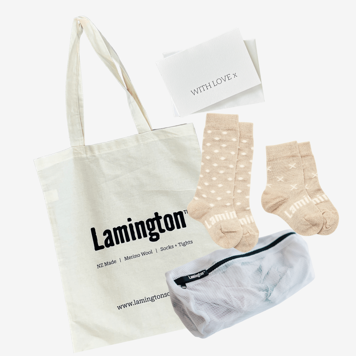 Baby Gift Bundle + Laundry Bag, Tote Bag & Card