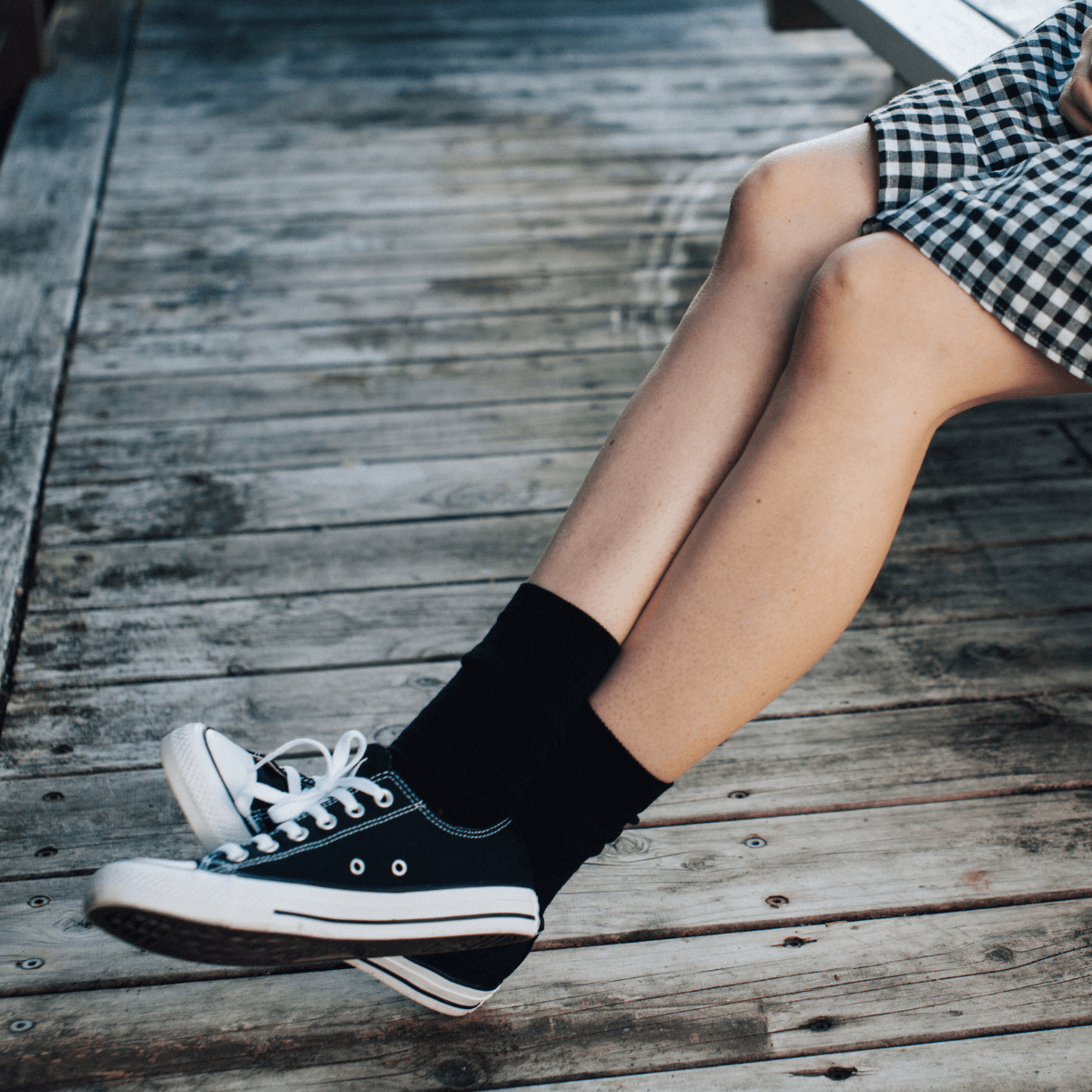 woman merino wool rib crew socks black school nz
