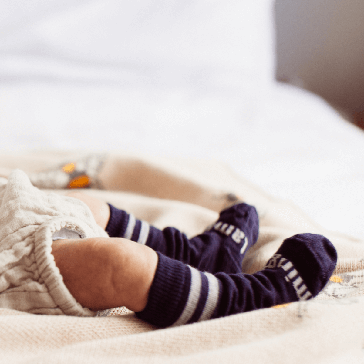 merino wool baby socks blue knee-high nz aus