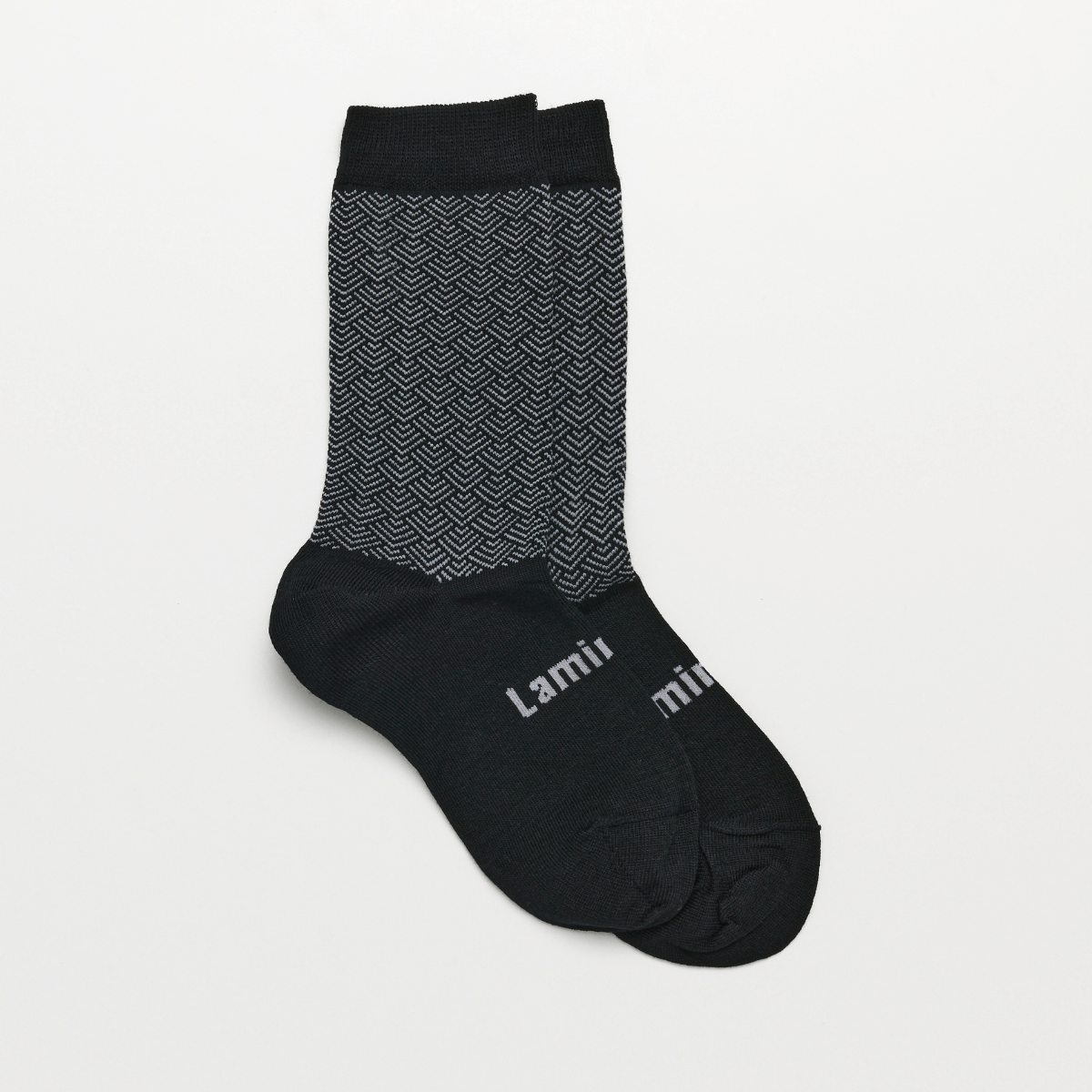 merino wool socks child black and grey